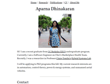 Tablet Screenshot of aparnadhinakaran.com